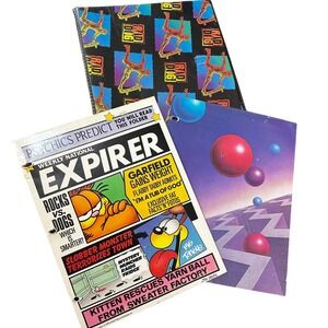 VTG‎ Rad Dog Trapper Keeper 3 Ring Binders Folders Lot 1980s 70s Garfield Folder